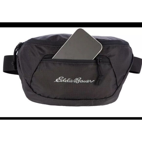 Eddie Bauer Stowaway 1L Packable Waistpack, Onyx, EBB3005-031 - Picture 3 of 6